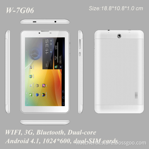 7inch Tablet Dual Core Dual SIM 3G WiFi Bluetooth 1G+16G